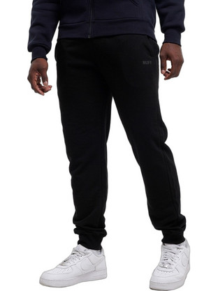 Nuff Ανδρικό Παντελόνι Φόρμας Fleece με Λάστιχο Μαύρο M27-74093-10