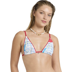 Billabong Lottie Hall Bikini Top Τριγωνάκι Λευκό Γαλάζιο 24O1416116-WTI