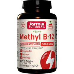Jarrow Formulas Methyl B-12 5000mcg Cherry 90 Μασώμενα Δισκία
