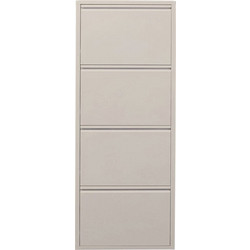 Kare Design Παπουτσοθήκη Μεταλλική Caruso 4 Μπεζ M50xΠ15xΥ136cm KA-88050