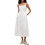 Tommy Jeans Midi Καλοκαιρινό Καθημερινό Φόρεμα Λευκό DW0DW23061-YBL