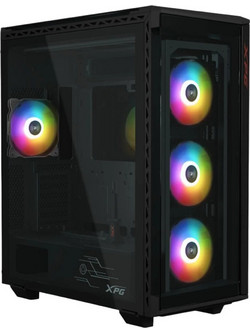 Adata Battlecruiser II Super Black Gaming Midi Tower Κουτί Υπολογιστή RGB με Πλαϊνό Παράθυρο