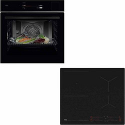 AEG Φούρνος Ηλεκτρικός Άνω Πάγκου 70lt 59cm TP9SB831AB με Επαγωγικές Εστίες TI64IB10IZ