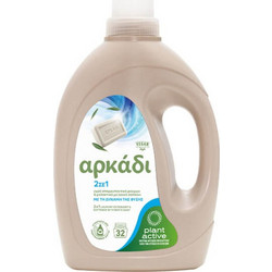 Αρκάδι 2 Σε 1 Υγρό Απορρυπαντικό Πλυντηρίου Οικολογικό 32 Μεζούρες 1.45lt