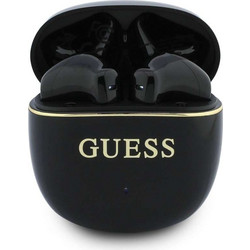 Guess Glossy Gold Line Classic Ακουστικά Bluetooth Earbud Black