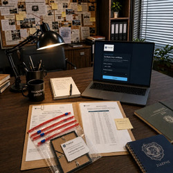 EscapeBox Be A Detective Δολοφονία Βεργάκη Επιτραπέζιο Παιχνίδι 18+ Ετών για 1-5 Παίκτες