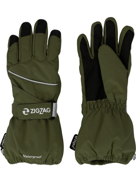 Zig-Zag Kempston Αδιάβροχα Παιδικά Γάντια Σκι & Snowboard Χακί