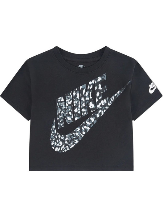 Nike Παιδικό Crop Top Κοντομάνικο Μαύρο 36P165-023