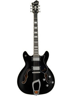 Hagstrom Viking Ηλεκτρική Κιθάρα Semi-Hollow με Μαγνήτες HH Black