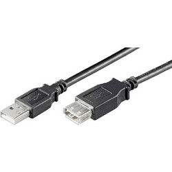 Goobay 93599 Καλώδιο USB-A Male 2.0 to USB-A Female 1.8m Black