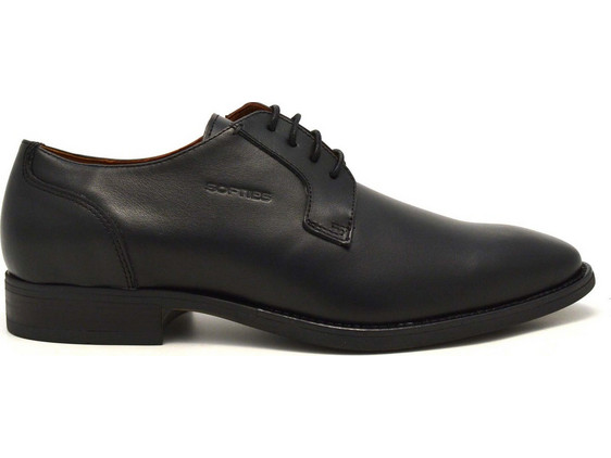 Softies Ανδρικά Σκαρπίνια Derby Δερμάτινα Μαύρα 8112-1040