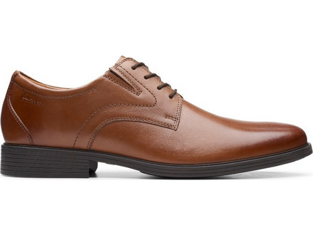 Clarks Whiddon Plain Ανδρικά Σκαρπίνια Derby Δερμάτινα Ταμπά 26152919