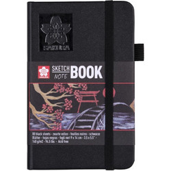 Sakura Sketchbook 9x14cm 140gr/m² 80 Μαύρα Φύλλα