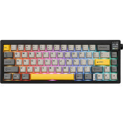 Ajazz ΑΚ650 Ασύρματο Μηχανικό Gaming Πληκτρολόγιο 65% με Ajazz Dream Διακόπτες RGB Black Grey