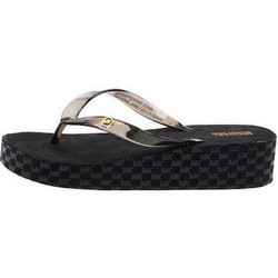 Michael Kors Shiny Γυναικείες Σαγιονάρες Platforms Μαύρες MK100327C
