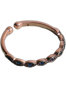 Heliophilia Silver Γυναικείο Δαχτυλίδι Σειρέ Μισόβερο από Ασήμι Ροζ Χρυσό 132SDE3611