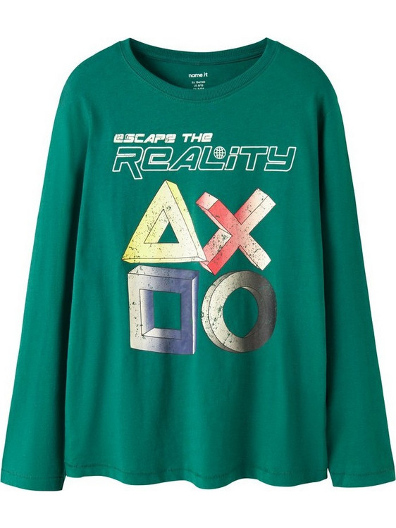 Name It Παιδικό T-Shirt Μακρυμάνικο Πράσινο 13259108