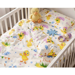 MayHome Ducks Σετ Παιδική Παπλωματοθήκη Μονή Βαμβακερή 160x240 Λευκή