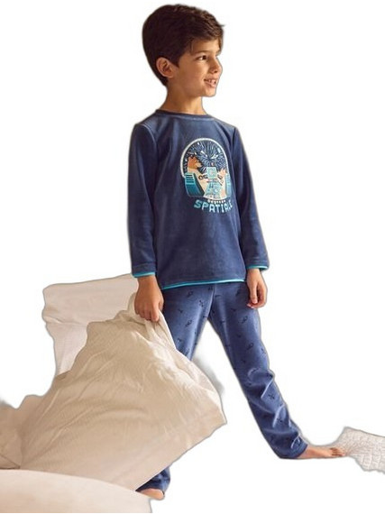 Sergent Major Odyssee Spatiale Παιδική Πιτζάμα Fleece Χειμωνιάτικη Navy Μπλε NUICOAGE