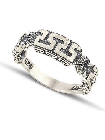 Dimitrios Exclusive Ανδρικό Δαχτυλίδι Βεράκι από Ασήμι 925 D152-1