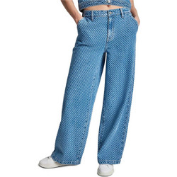 DKNY Γυναικείο Τζιν Παντελόνι Relaxed Εφαρμογή Μπλε DJ6M4242-GPN