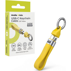 Mobile Origin CB17 Keychain Flat USB-C to USB-C 240W 0.13m Yellow