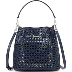 Michael Kors Γυναικείο Τσαντάκι Χειρός Δερμάτινο Navy Μπλε 35S6S2ZC1Y-NAV