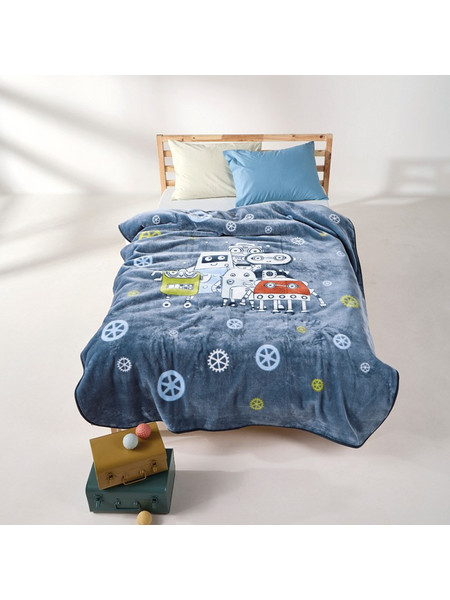 Kentia Oddy Παιδική Κουβέρτα Βελουτέ 160x220 Μπλε