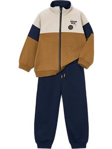 Mayoral Παιδικό Σετ Φόρμας Μπεζ Καφέ Navy Μπλε 16-04811-040