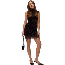 Vero Moda Mini Φόρεμα για Γάμο / Βάπτιση Βελούδινο Σοκολατί 10354585