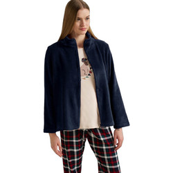 Vamp Γυναικεία Ρόμπα Χειμωνιάτικη Fleece Navy Μπλε 25282