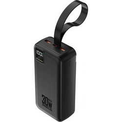 Wozinsky W8-W Power Bank 30000mAh 30W με 2 Θύρες USB-A & Θύρα USB-C Black