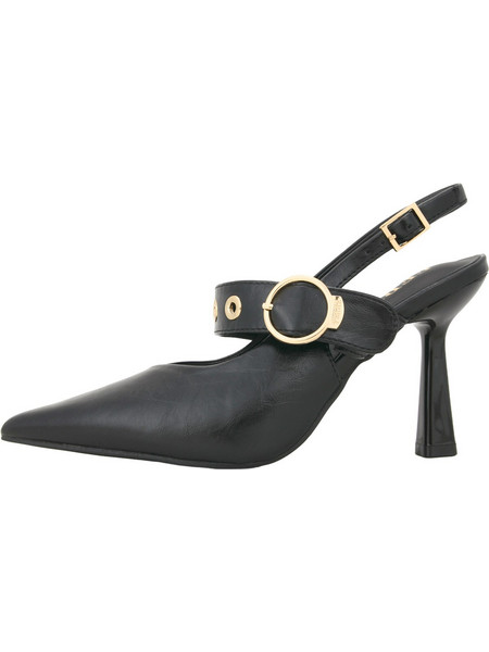 Ferre Γόβες Slingback με Λεπτό Ψηλό Τακούνι Μαύρες F1291