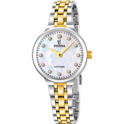 Festina Γυναικείο Ρολόι με Ασημί Χρυσό Μεταλλικό Μπρασελέ F20792/1