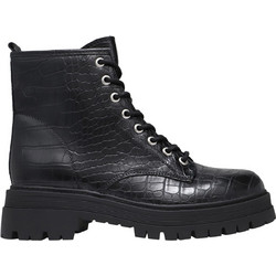 Nine West PIERCY3 Γυναικεία Αρβυλάκια Δερμάτινα Μαύρα με Χοντρό Χαμηλό Τακούνι TX-965