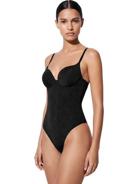 Guess Taylor Γυναικεία Κορμάκια Slip με Τιραντάκι Μαύρα O6BM03K4994-FJEF