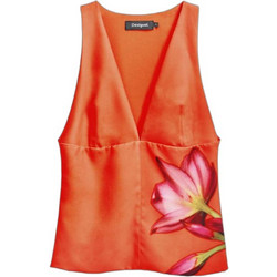 Desigual Fobos Γυναικείο Καλοκαιρινό Top Πορτοκαλί 25SWBW09