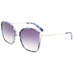 Longchamp LO685S-745 Γυναικεία Γυαλιά Ηλίου Πεταλούδα Μεταλλικά Ασημί με Μωβ Φακό
