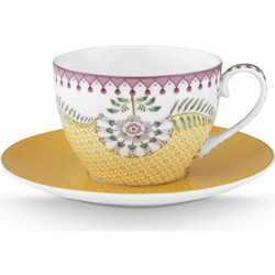 Pip Studio Lily & Lotus Φλιτζάνι Cappuccino & Τσαγιού Πορσελάνης Κίτρινο 300ml 51004213