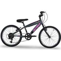 Alpina MTB S Παιδικό Mountain Bike 20" με 7 Ταχύτητες Ανθρακί Ροζ