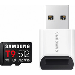Samsung T9 microSDXC 512GB Class 10 U3 V30 UHS-I A2 200MB/s + Reader