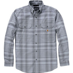 Carhartt Ανδρικό Πουκάμισο Βαμβακερό Καρό Μακρυμάνικο Κανονική Γραμμή Γκρι 107012-030