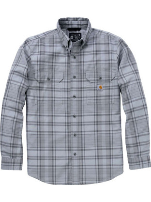 Carhartt Ανδρικό Πουκάμισο Βαμβακερό Καρό Μακρυμάνικο Κανονική Γραμμή Γκρι 107012-030