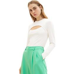 Tom Tailor Γυναικείο Χειμερινό Top Λευκό 1035376-10348