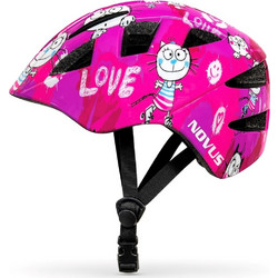Novus Pink Kitty Παιδικό Κράνος Ποδηλάτου Πόλης Ροζ Λευκό 0101777