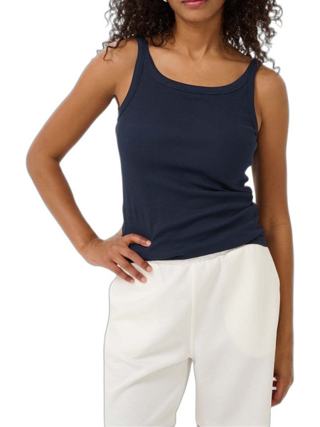 Kaffe Carna Γυναικείο Καλοκαιρινό Top Ριπ Navy Μπλε 10507348-194020
