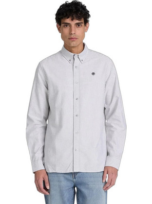 Timberland Striped Oxford Ανδρικό Πουκάμισο Ριγέ Μαύρο TBC0YH8BAKV1