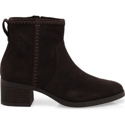 Toms Γυναικεία Μποτάκια Αστραγάλου Suede Σοκολατί με Χοντρό Χαμηλό Τακούνι 10023533