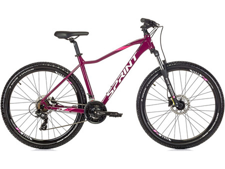 Sprint Bicycles Maverick Γυναικείο Ποδήλατο Trekking 27.5" Αλουμινίου με 21 Ταχύτητες Μωβ