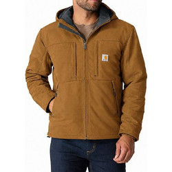 Carhartt Ανδρικό Μπουφάν Χειμωνιάτικο Puffer Αντιανεμικό Καφέ 106006-BRN